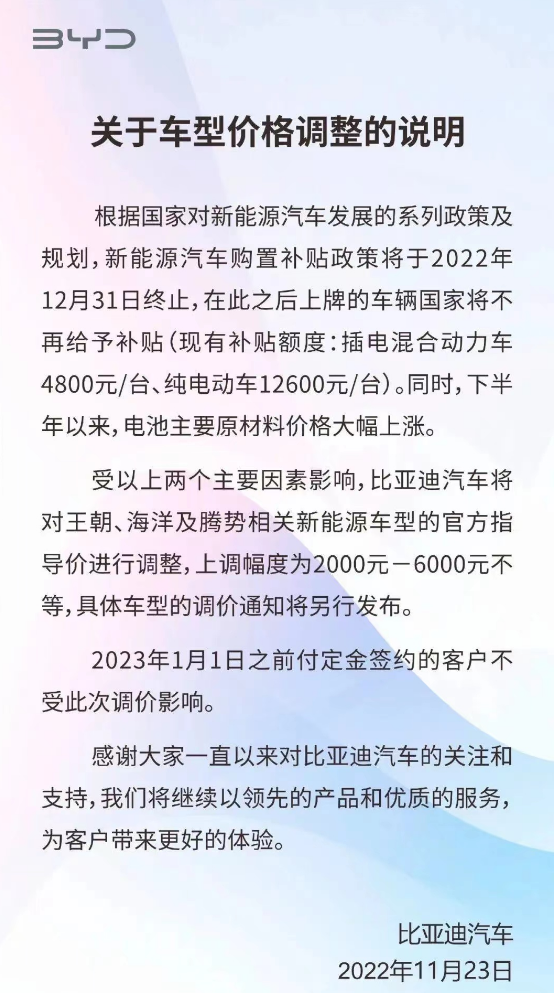 “薅羊毛”的最后时机？比亚迪官宣多个系列车型涨价，网传这家新能源车也涨价，吉利汽车：假的