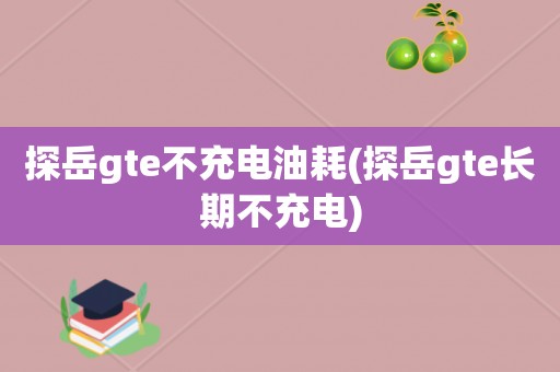 探岳gte不充电油耗(探岳gte长期不充电)