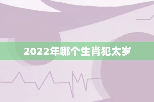 2022年哪个生肖犯太岁