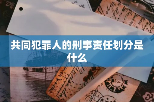 共同犯罪人的刑事责任划分是什么