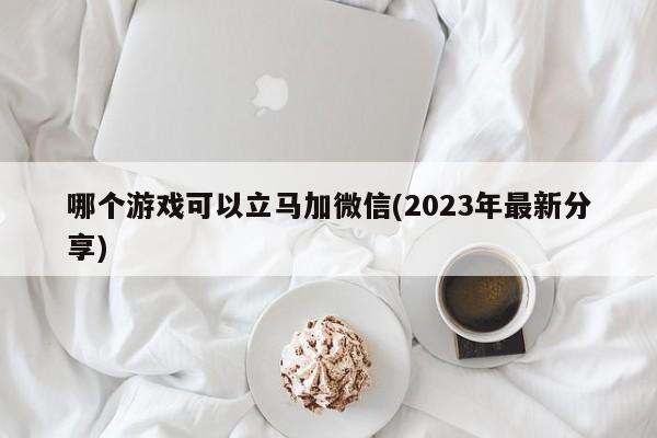 哪个游戏可以立马加微信(2023年最新分享)  第1张