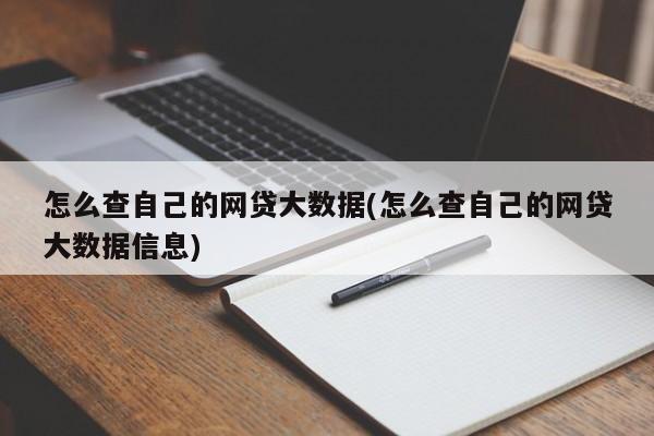 怎么查自己的网贷大数据(怎么查自己的网贷大数据信息)  第1张